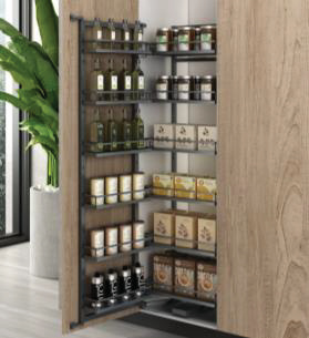 Kitchen Pantry Unit 600mm - Soft Close - (With set of 6+6 Shelves)