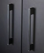 Zinc Handle - T (Black with Chrome)