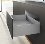 Hettich Drawer Side Profile (Silver), Left 1 Drawer side Profile- D550 mm H101 mm, (Silver), Left