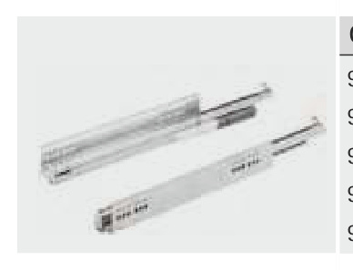 Hettich Quadro 25 Partial Extension with P2O 25 Kg — 1 450 mm with catches